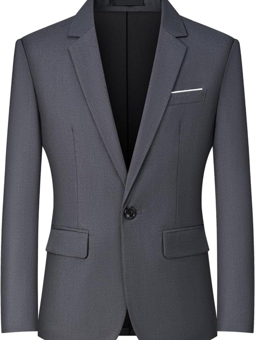 Slim Fit Men's Blazer Sport Coat, Lightweight One Button Suit Jacket for Stylish